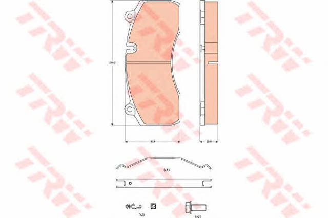 Pastillas delanteras GDB5100 TRW