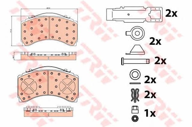 Pastillas freno traseras GDB5110 TRW