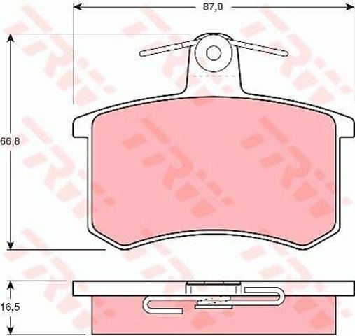 Pastillas traseras para Volkswagen Passat (32B)