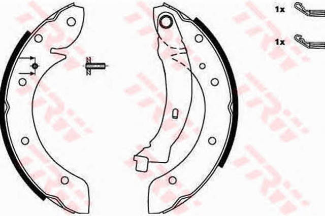 Zapatas de freno traseras GS8620 TRW