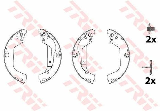 Zapatas de freno traseras GS8828 TRW