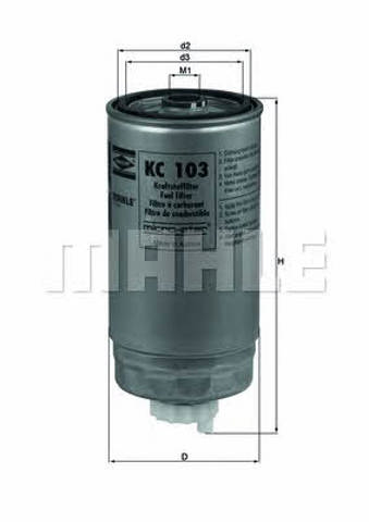MAHLE KC103 Filtro de combustible  en stock Terrassa