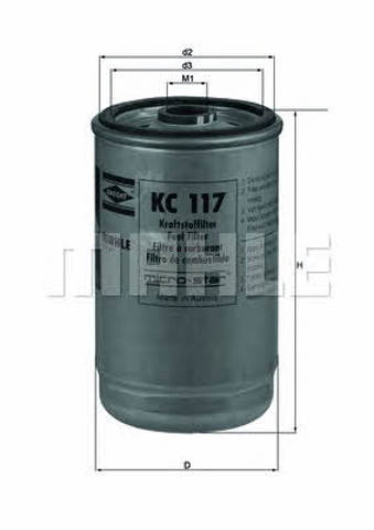 Filtro de gasolina KC117 MAHLE