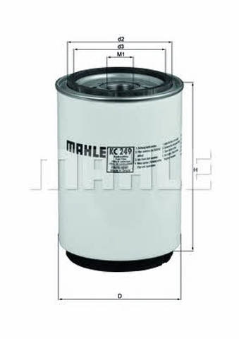 Filtro combustible KC249D MAHLE