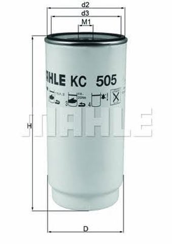 Filtros de combustible KC505D MAHLE