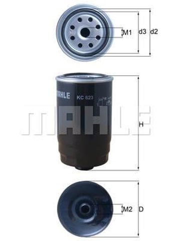 KC623 MAHLE Filtro de combustible comprar Madrid