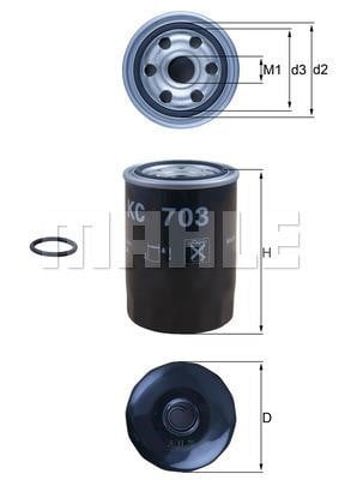 MAHLE KC703D Filtro de combustible  disponible Lugo