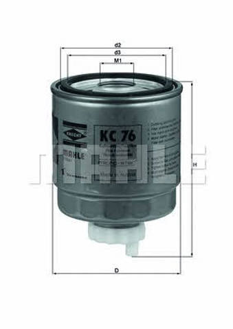 KC76 MAHLE Filtro de combustible  disponible Vigo