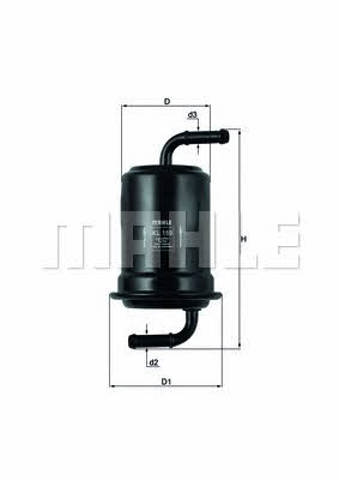 Filtro combustible KL159 MAHLE