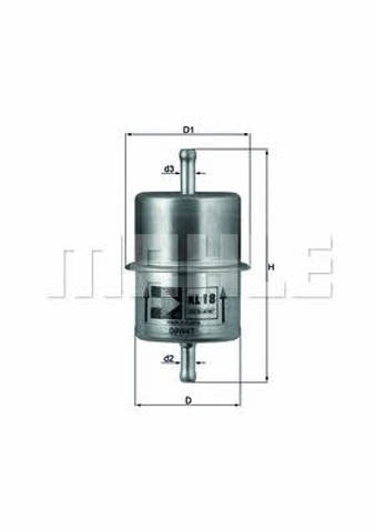 Filtro diesel KL18OF MAHLE