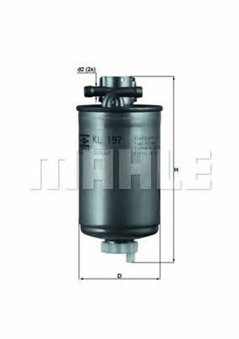 KL197 MAHLE Filtro de combustible  en stock Córdoba