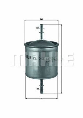 KL257 MAHLE Filtro de combustible  en stock Córdoba