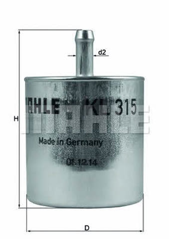 KL315 MAHLE Filtro de combustible  comprar en Lleida