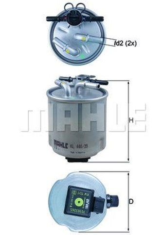 MAHLE KL44039 Filtro de combustible  en stock Valencia