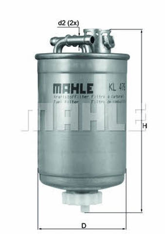 KL476D MAHLE Filtro de combustible  comprar en Lleida