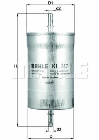 KL767 MAHLE Filtro de combustible  comprar en Lleida