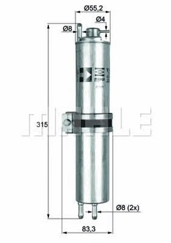 Filtro de gasoil KLH12 MAHLE