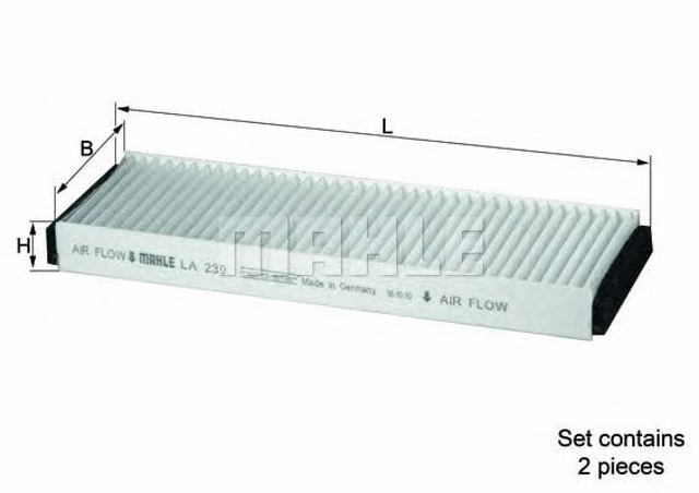 LA239S MAHLE Filtro de habitáculo  disponible Vigo