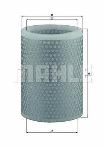 Filtro aire LX136 MAHLE