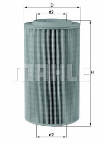 LX2059 MAHLE Filtro de aire  disponible Ourense
