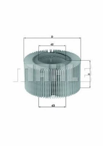 Filtro de aire coche LX578 MAHLE