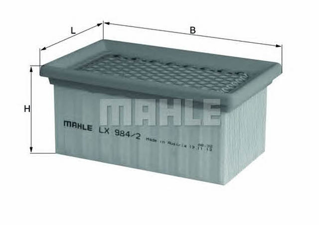 Filtro de aire de motor LX9842 MAHLE