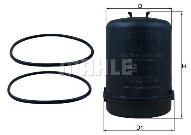 Filtro de aceite motor OZ10D MAHLE
