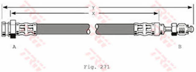 Tubo de frenos delantero PHB343 TRW