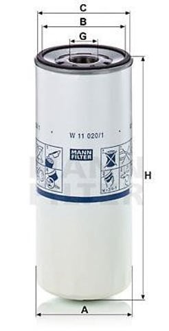 Filtros de aceite W110201 MANN