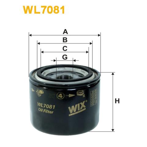WIX WL7081 Filtro de aceite  disponible Valladolid