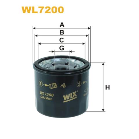 WL7200 Filtro de aceite  comprar en Zaragoza