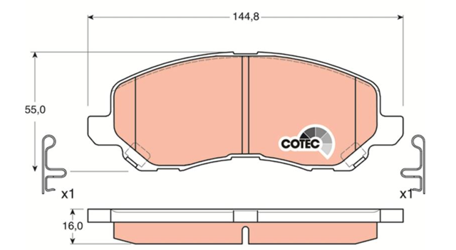 GDB3287 Pastillas de freno delanteras  disponible Utrera