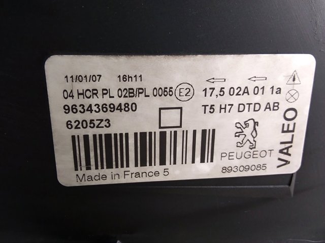 Faro derecho Peugeot 307 3H
