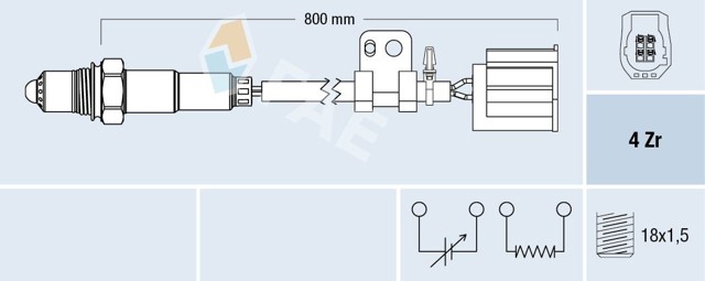 Sensor de oxígeno previo al catalizador LFL818861C MAZDA