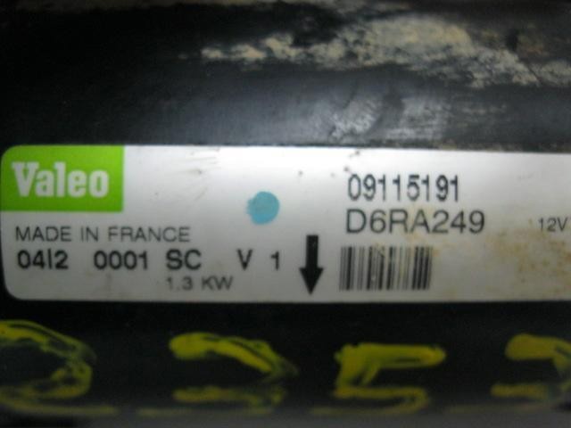 OPEL 09115191 Motor de arranque comprar Barcelona