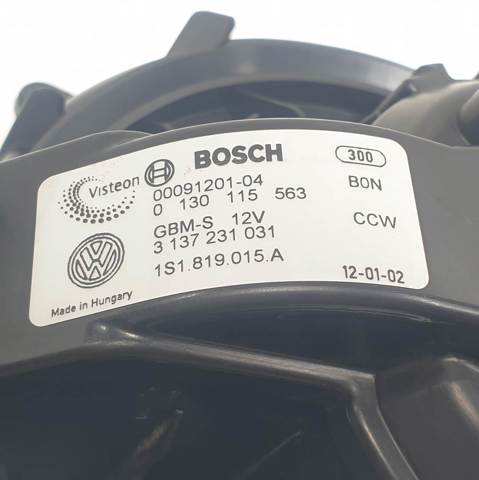 Ventilador de calefacción 1S1819015A VAG