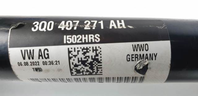 Semieje delantero izquierdo 3Q0407271AH VAG