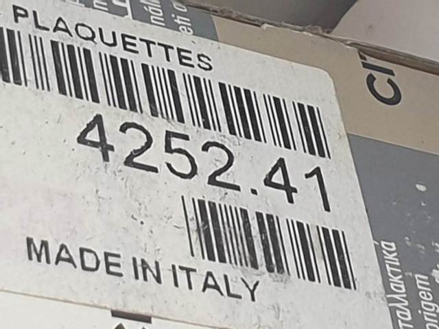 425241 PEUGEOT Pastillas de freno traseras  en stock Gandía