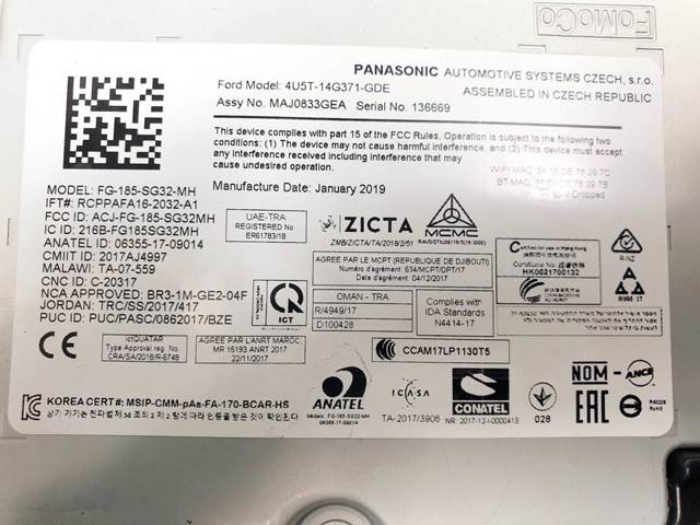 4U5T14G371GDE Ford