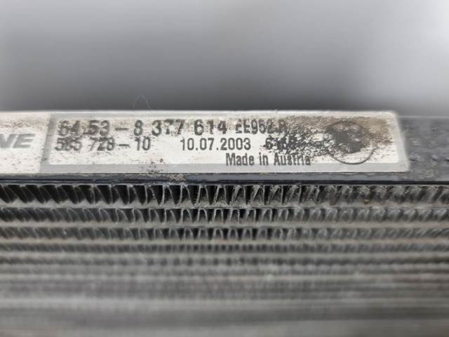 Radiador de aire acondicionado 64538377614 BMW