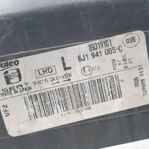 Faros delanteros 6J1941005C VAG