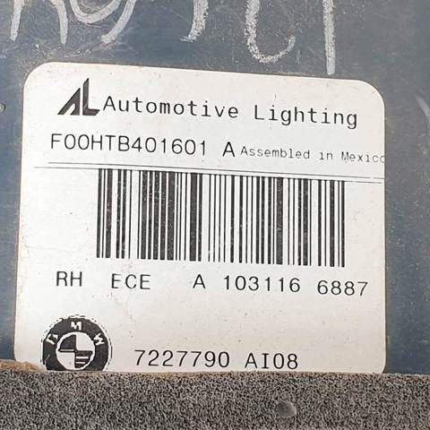Piloto trasero exterior derecho 7227790 BMW