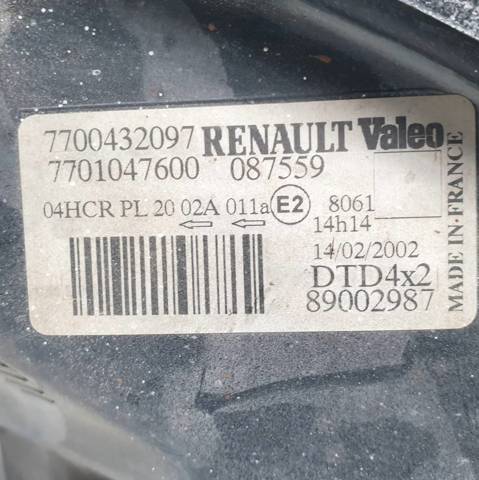 Faro delantero derecho Renault Scenic I monovolumen comprar en España
