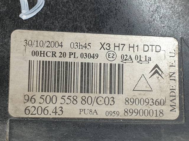 9650055880 Peugeot/Citroen