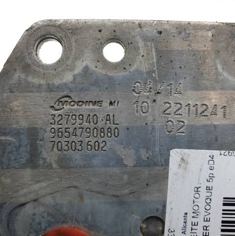 Radiador de aceite debajo del filtro 9654790880 LAND ROVER