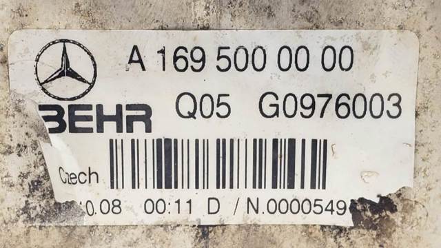 Turbo intercooler A1695000000 MERCEDES
