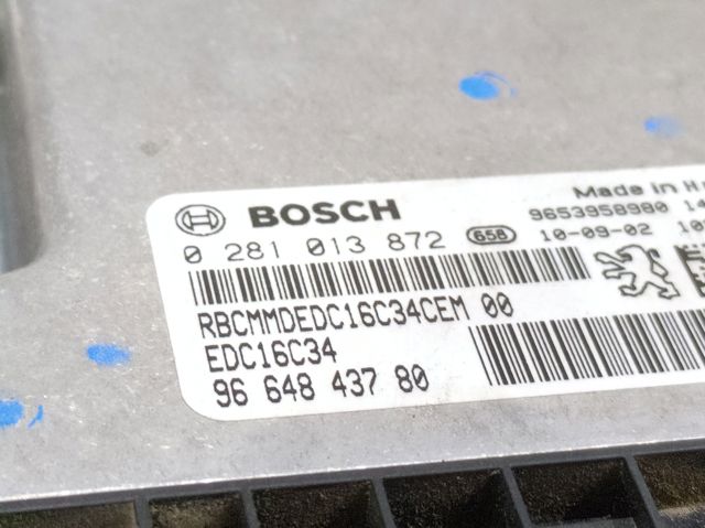 0281013872 PEUGEOT ECU comprar Bilbao