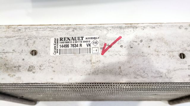 RENAULT 144967634R Intercooler  en stock Valencia