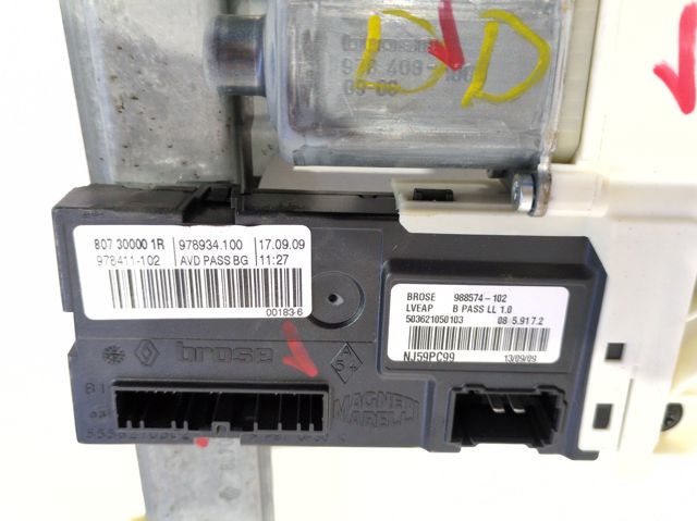 Comprar Mecanismo de elevalunas de la puerta delantera derecha Renault Laguna III BT0, BT1 a bajo precio