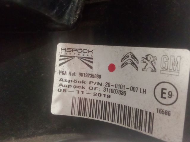 9819235880 PEUGEOT Piloto trasero izquierdo comprar Madrid
